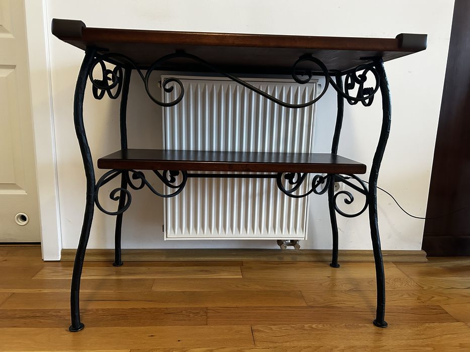 Regał Konsola toaletka stolik stół loft wenge metal