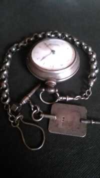 Zegarek kieszonkowy  George Prior ok. 1700 r. dewizka srebro.Rarytas.