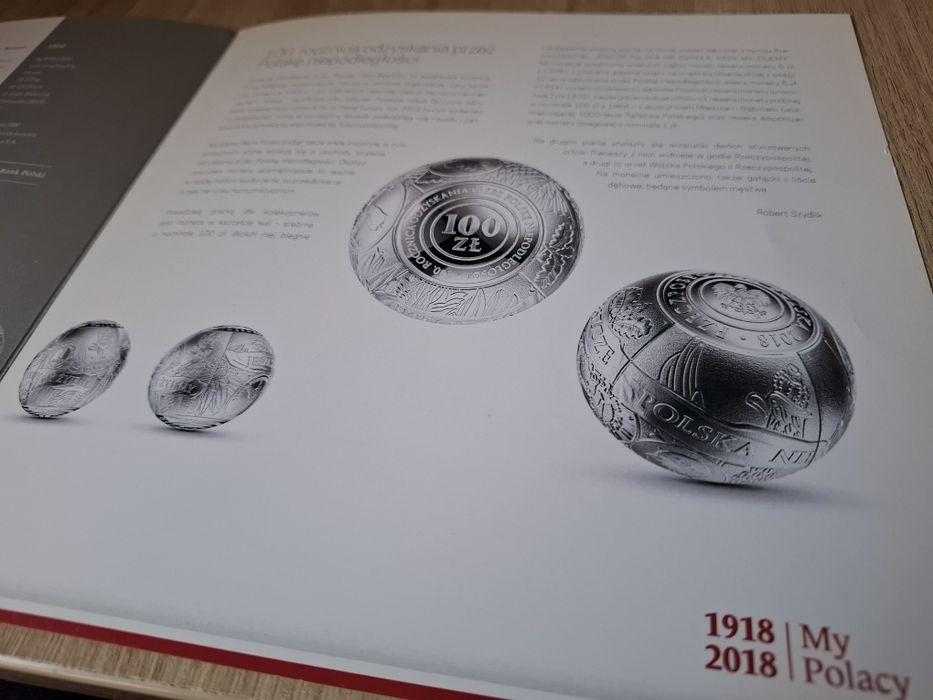 Folder do monety - 100 zł 2018 KULA SREBRNA - 100 LAT NIEPODLEGŁOŚCI