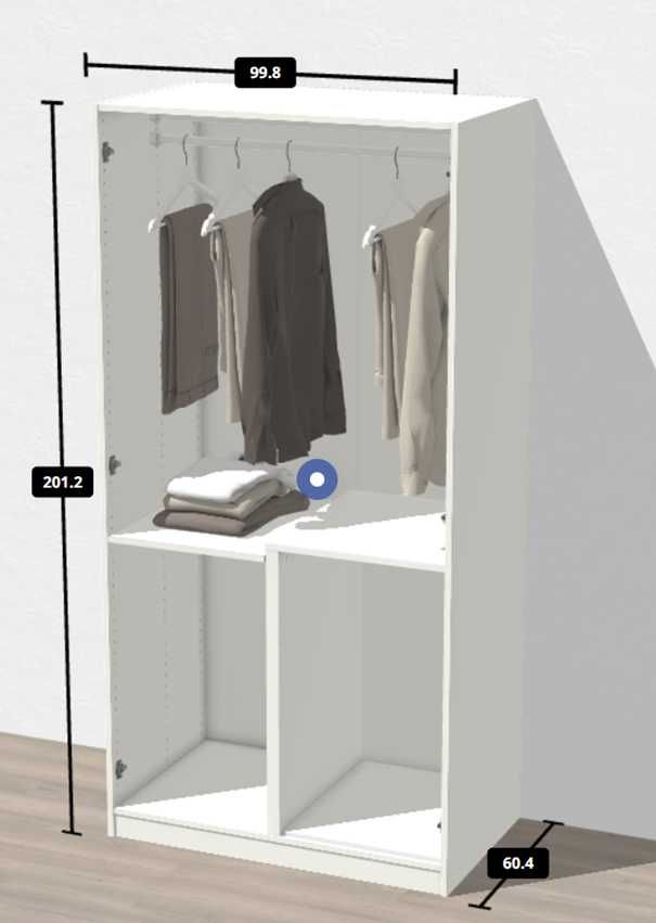 Roupeiro branco IKEA sistema PAX + komplement