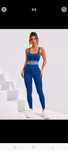 Komplet 36 S sportowy zestaw bezszwowy top legginsy push up