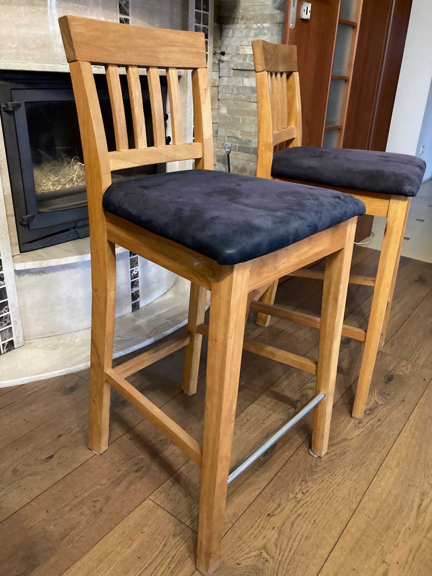 Krzesła / stołki barowe, drewniane