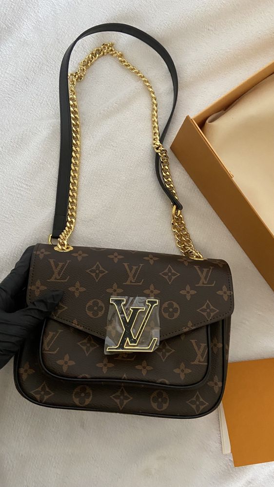 Жіноча сумочка з натуральної шкіри LV Louis Vuitton Луї Віттон