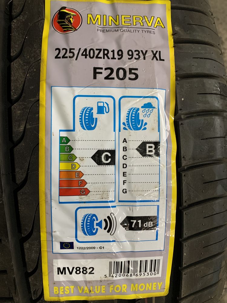 (1шт) нове 225/40R19 Minerva F205 (93Y XL) літня шина