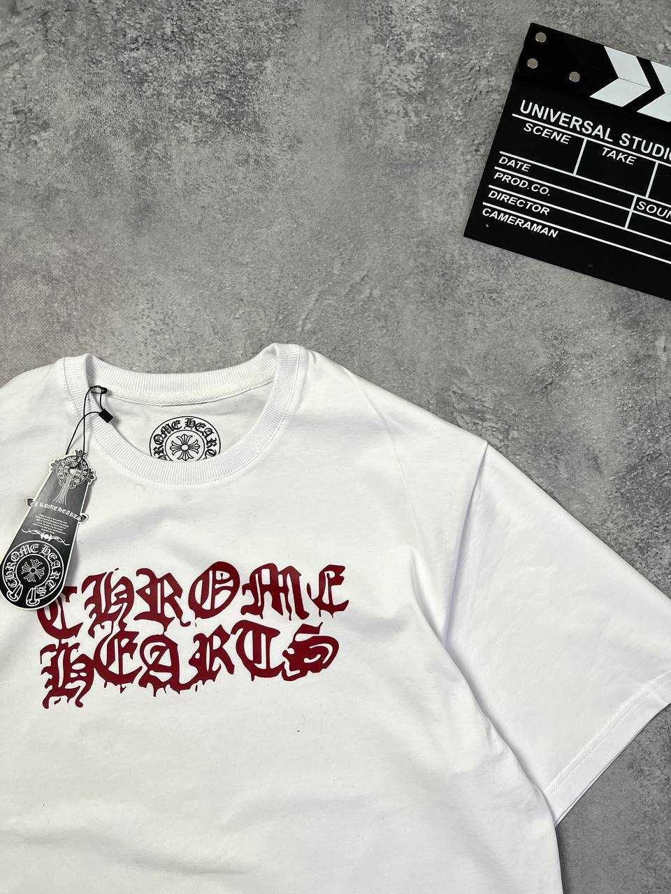 Белая Футболка Chrome Hearts с бирками (Хром Хартс)