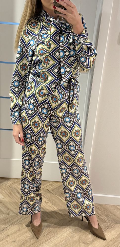 Kombinezon boho wzorzysty print viralowy