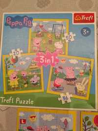 Puzzle Trefl PEPPA Pig 3 w 1, wiek 3+