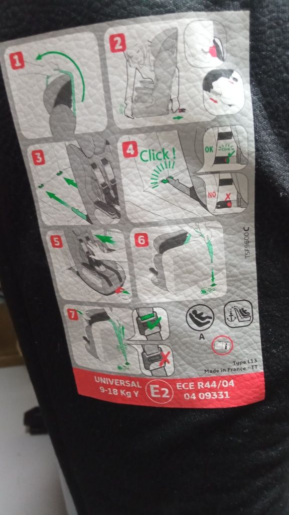 Cadeira auto. 15/36k com isofix