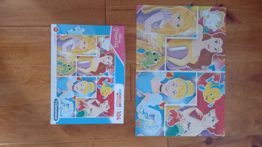 2 puzzles Princesas Disney 104 peças