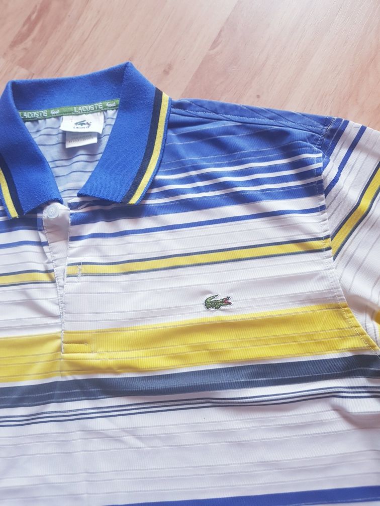 Bawełniana koszulka t-Shirt polo męski marki Lacoste rozmiar M/L.
