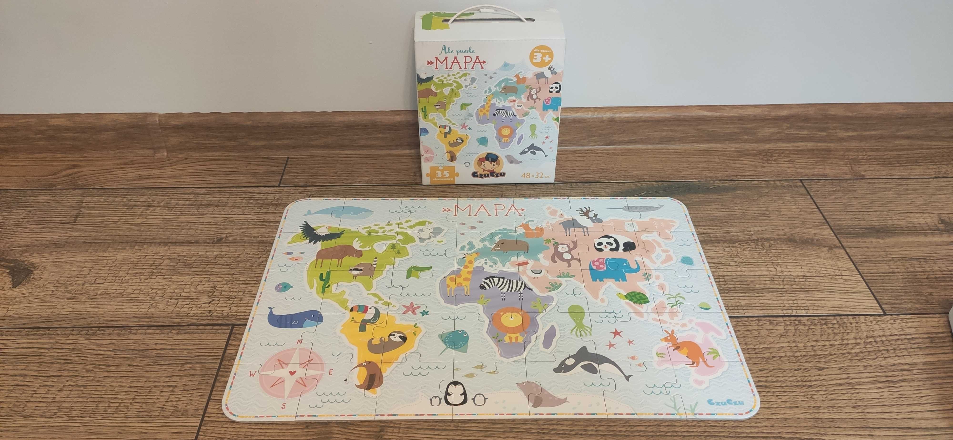 Czuczu puzzle mapa świata 3+