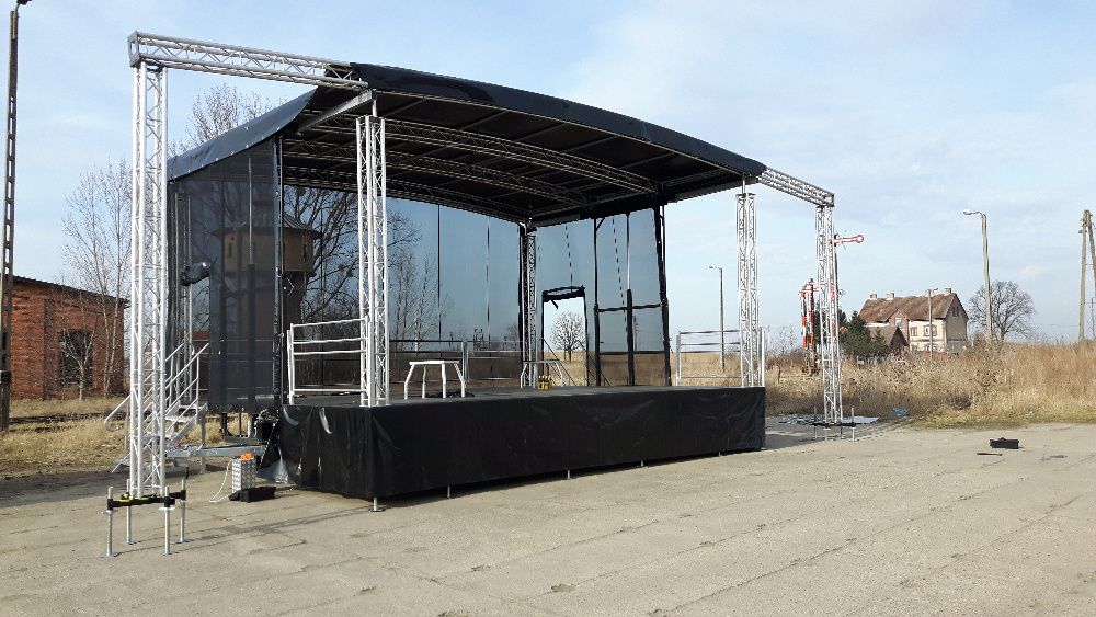 Scena 10x8, 8x6 Nagłośnienie Oświetlenie Agregaty Technika Estradowa