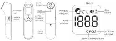 Termometr bezdotykowy elektroniczny Yuwell YT-2 Szybki pomiar
