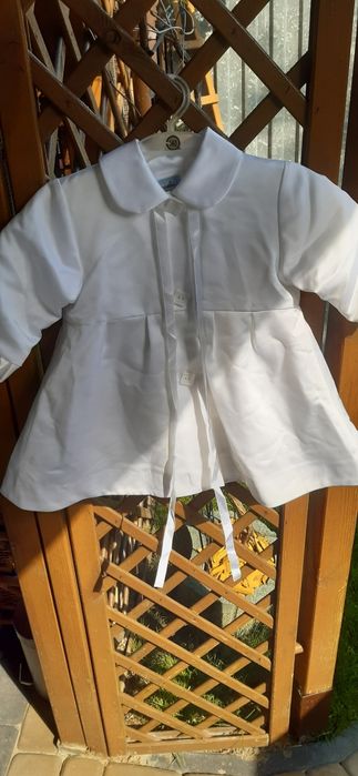 Sukienka +płaszczyk do chrztu dla dziewczynki r.74