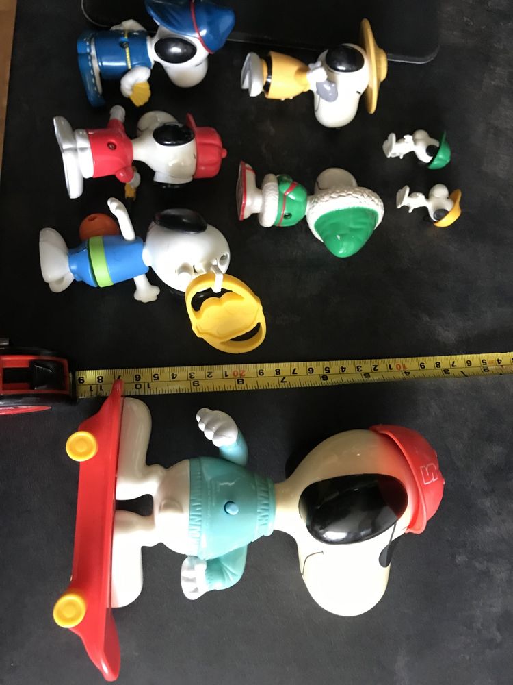 Zestaw Snoopy figurki podkladka pod mysz postacie pies prl