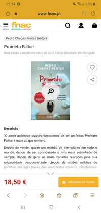 Livro "Prometo Falhar" de Pedro Chagas Freitas