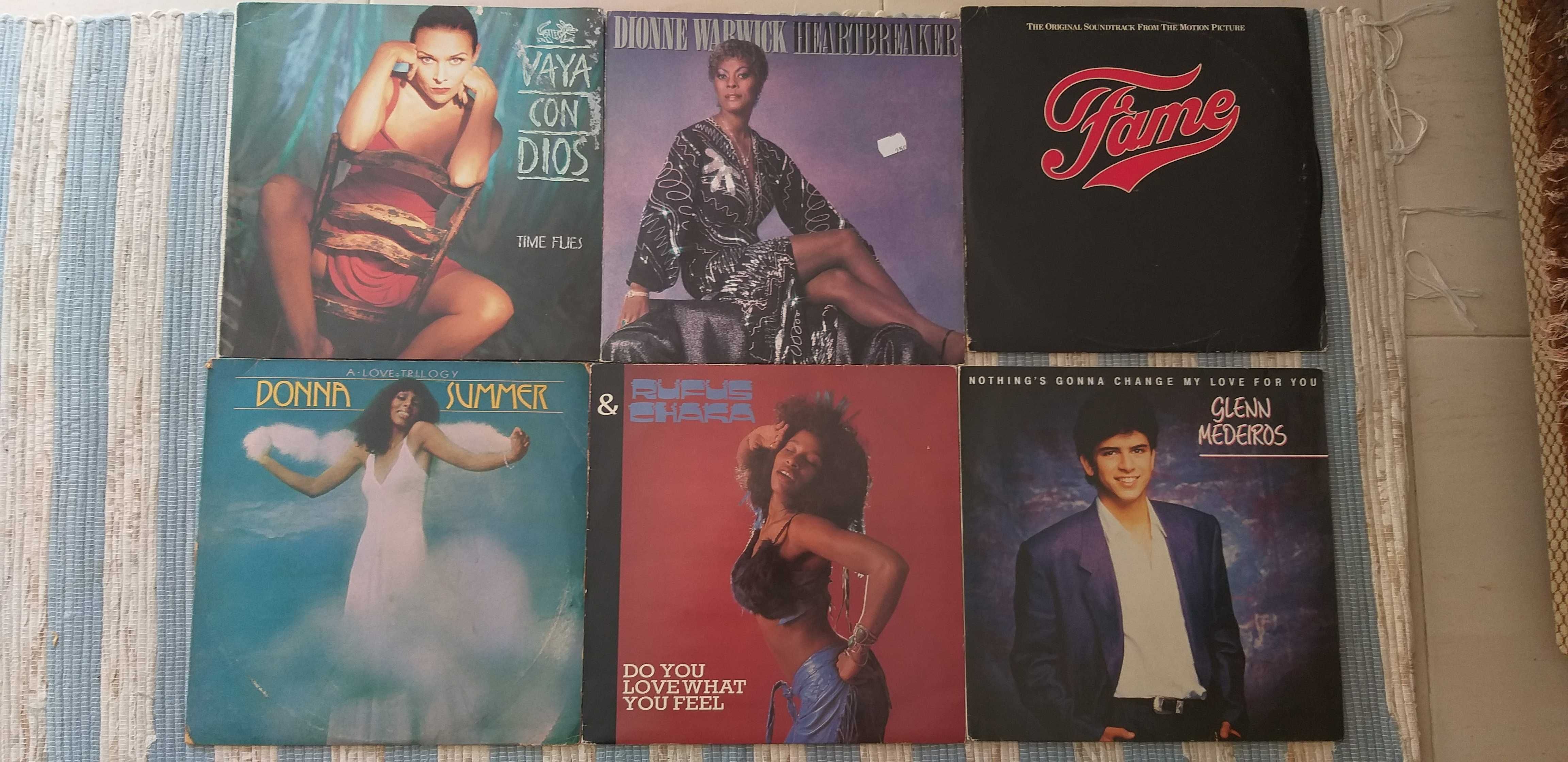 Discos vinyl, Tina Turner, Donna Sumer,, Vaya Dios...