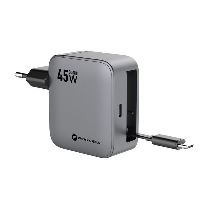 Forcell Ładowarka F-Energy GaN USB C 45W szara