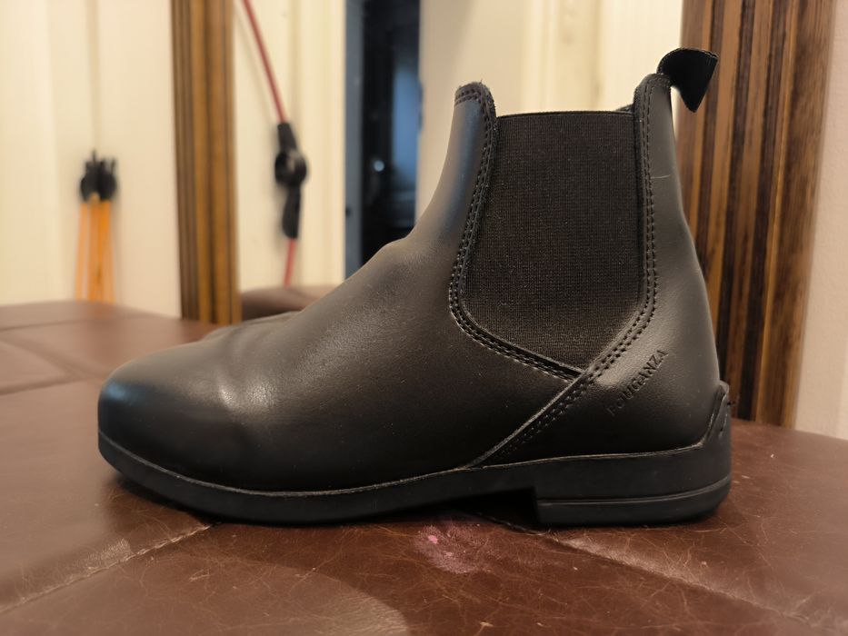 Buty do jazdy konnej rozm 34 Fouganza dziecięce skóra sztyblety