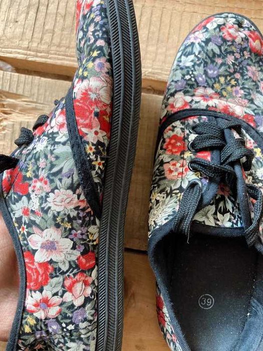 Tenisówki trampki w kwiaty hippie boho