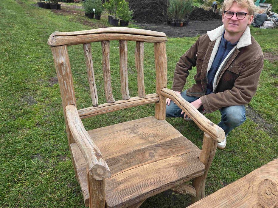 Komplet mebli ogrodowych ręcznie robionych