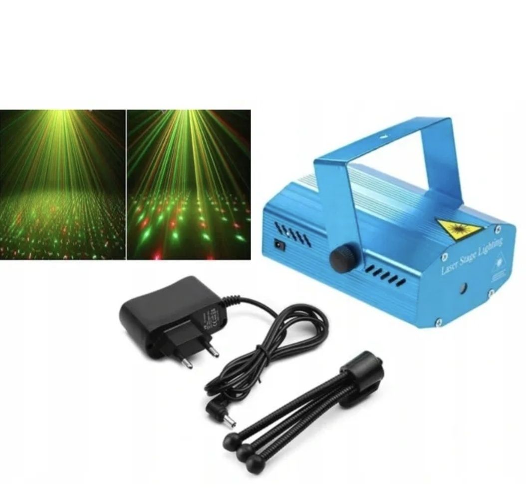 Projektor Laserowy Świąteczne Wzory Mini Laser + STATYW LASER 3D
