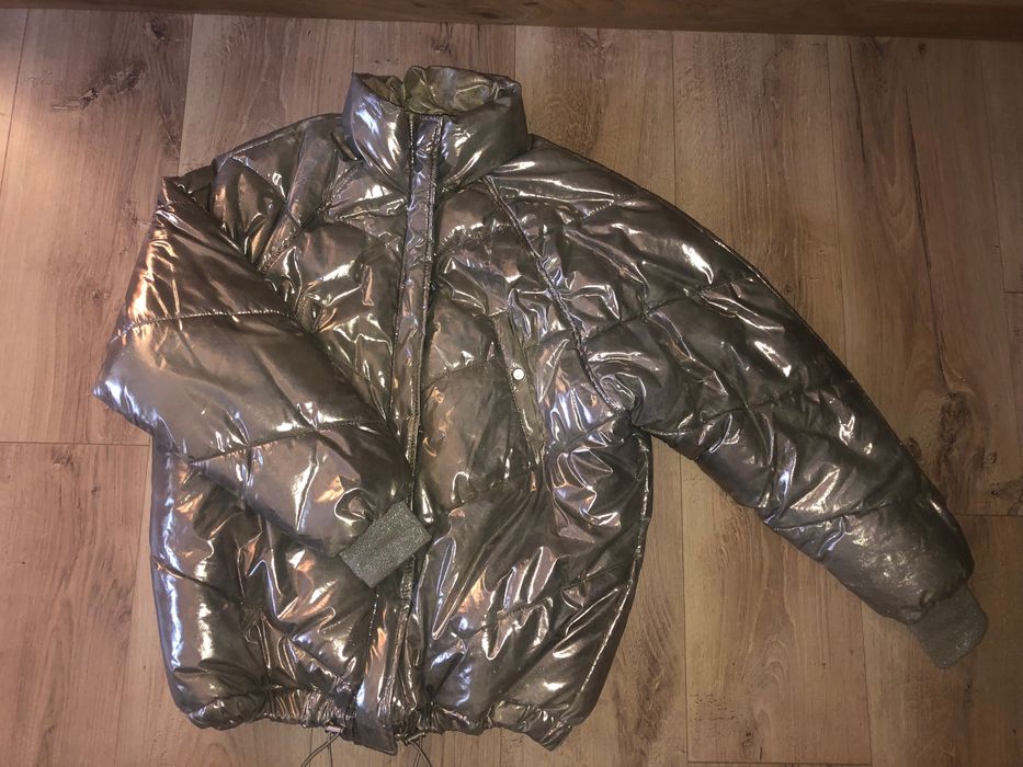 kurtka złota puffer H&M 38/M