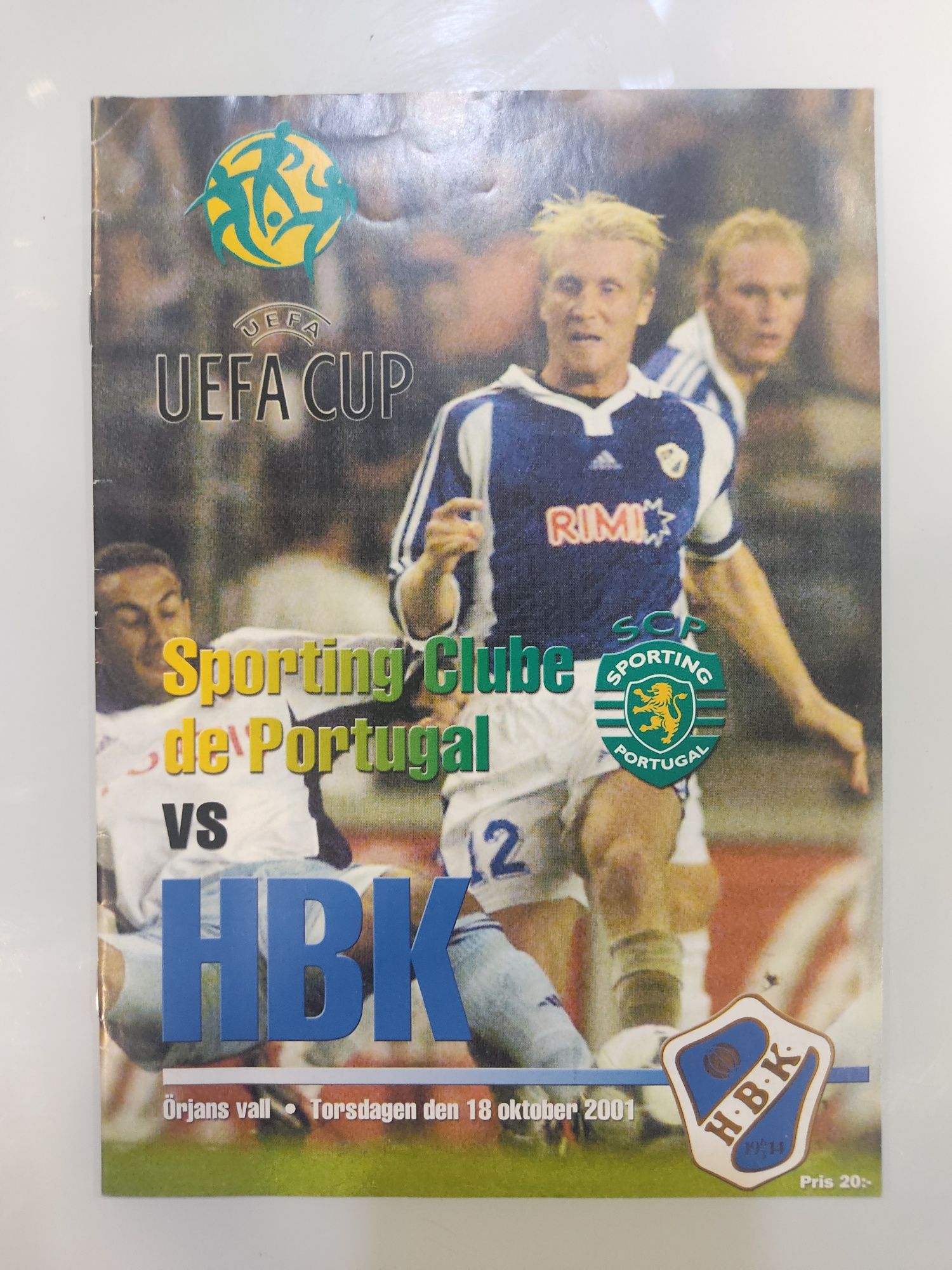 Programa oficial Halmstad Sporting UEFA 2001/02