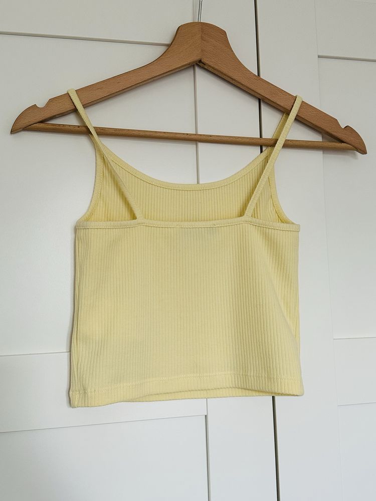 Żółty crop top rozmiar XS