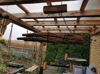Żyrandol, stara belka, dębowy, industrial, loft