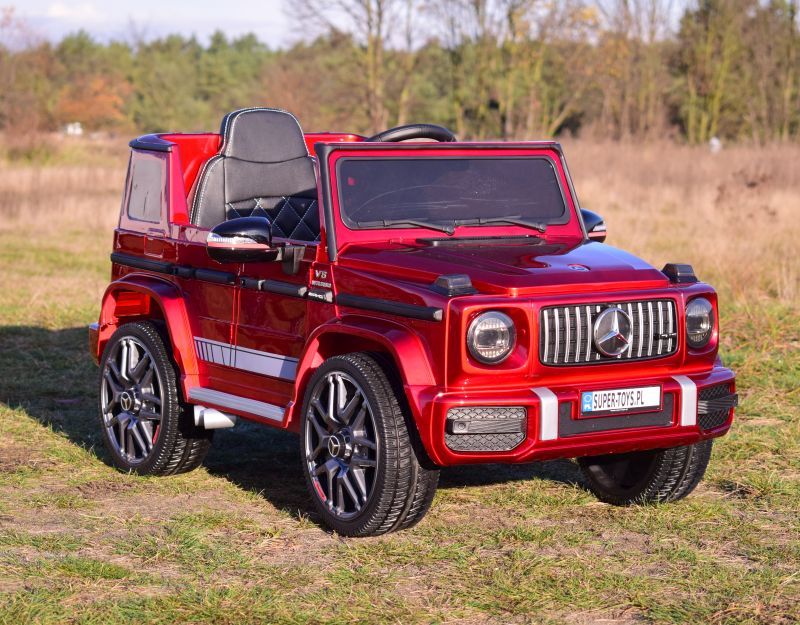 MERCEDES G63 na akumulator KOŁA miękkie EVA, Ecoskóra LAKIER BBH0002