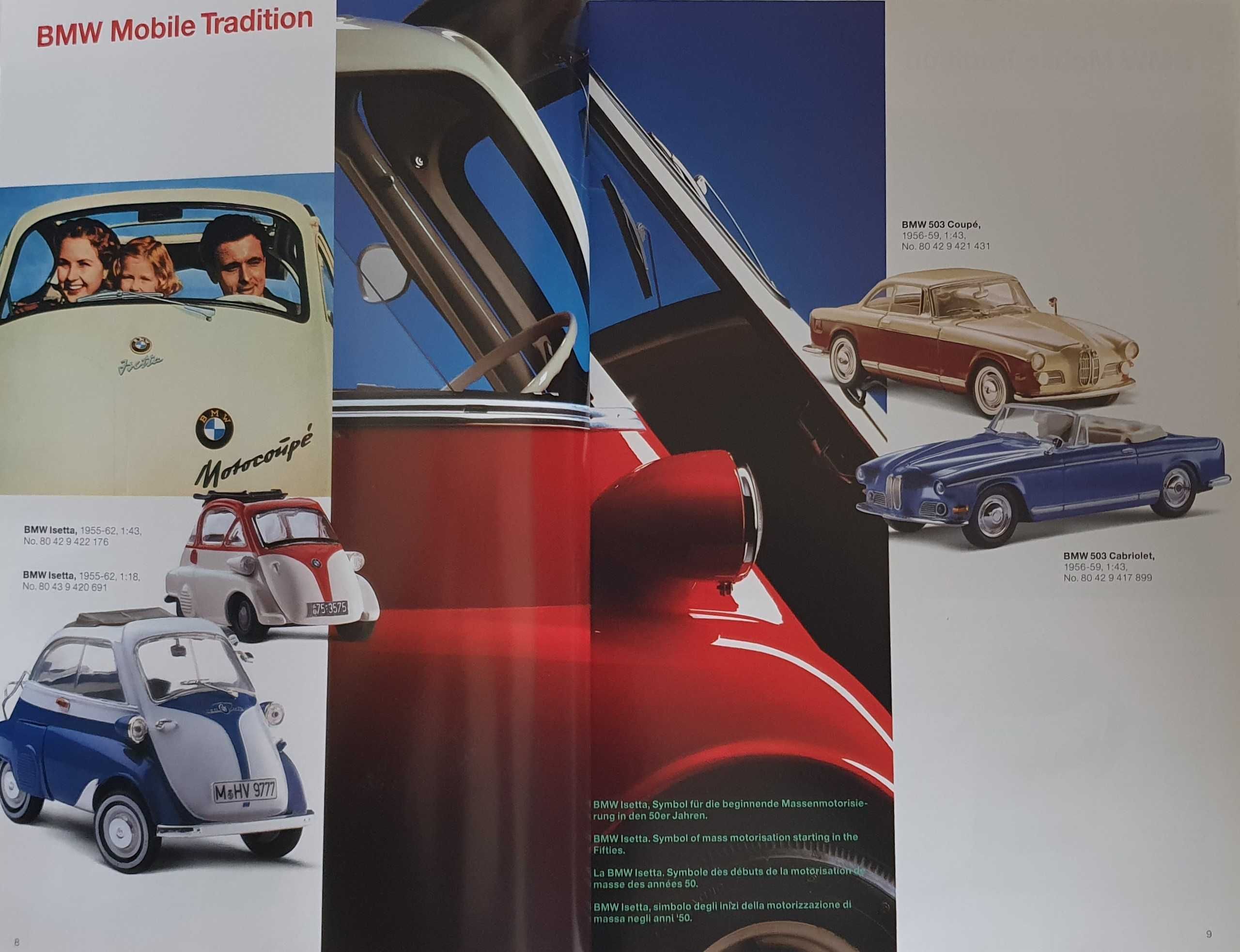 Catálogo BMW Mobile Tradition - Boutique - Artigos de Coleção - 1998