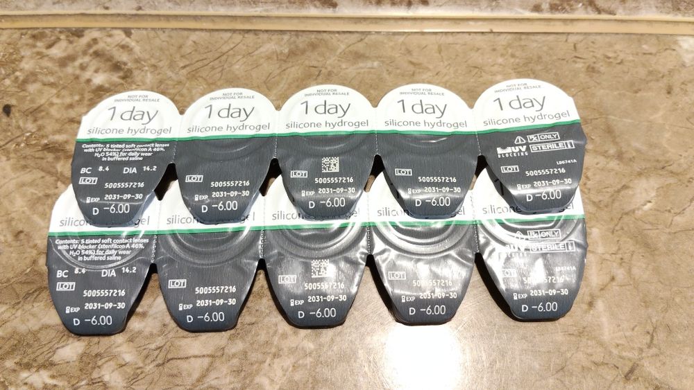 Soczewki jednodniowe -6, -6,5