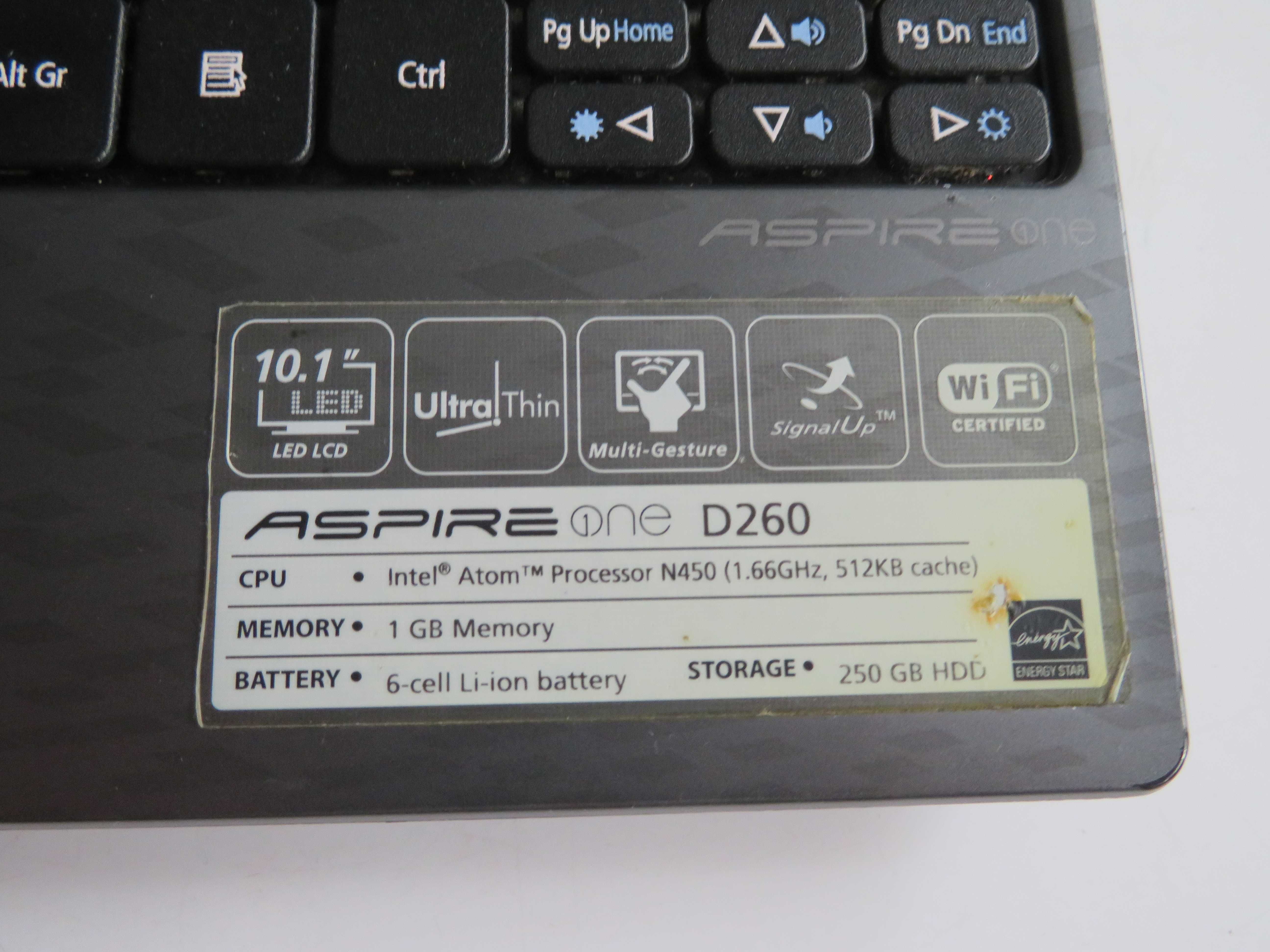 Laptop ACER ASPIRE ONE D260 10"