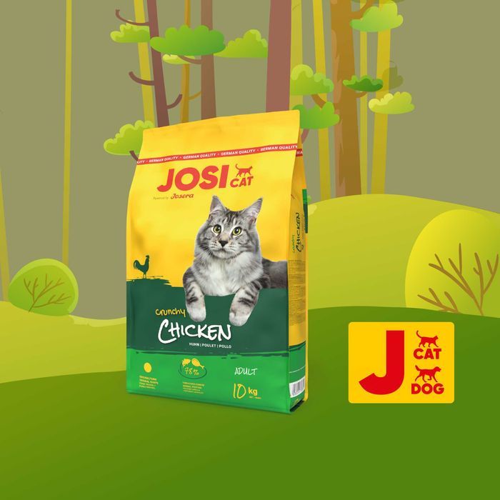 -15% JosiCat Crunchy Chicken 10кг від Josera. Корм з птицею для котів