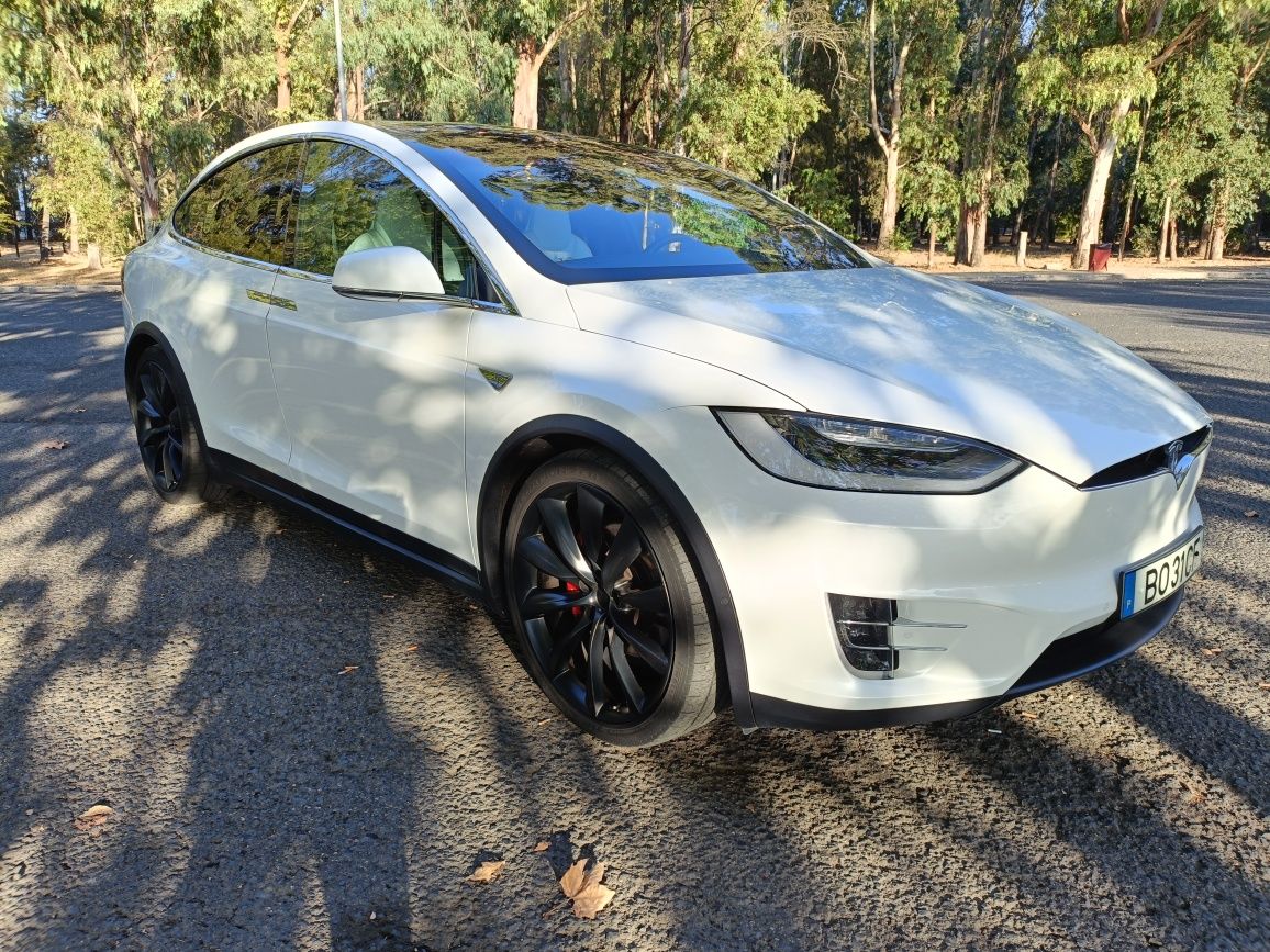 Tesla Model X Ludicrous P100D | 7 Lugares | Pele Branca | Topo de Gam