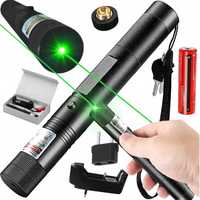 Mocny Wskażnik Laserowy Laser Pointer Zielony Aku + Ładowarka