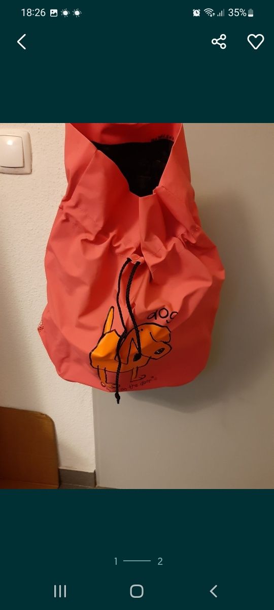 Mochila/Saco cor rosa com alça