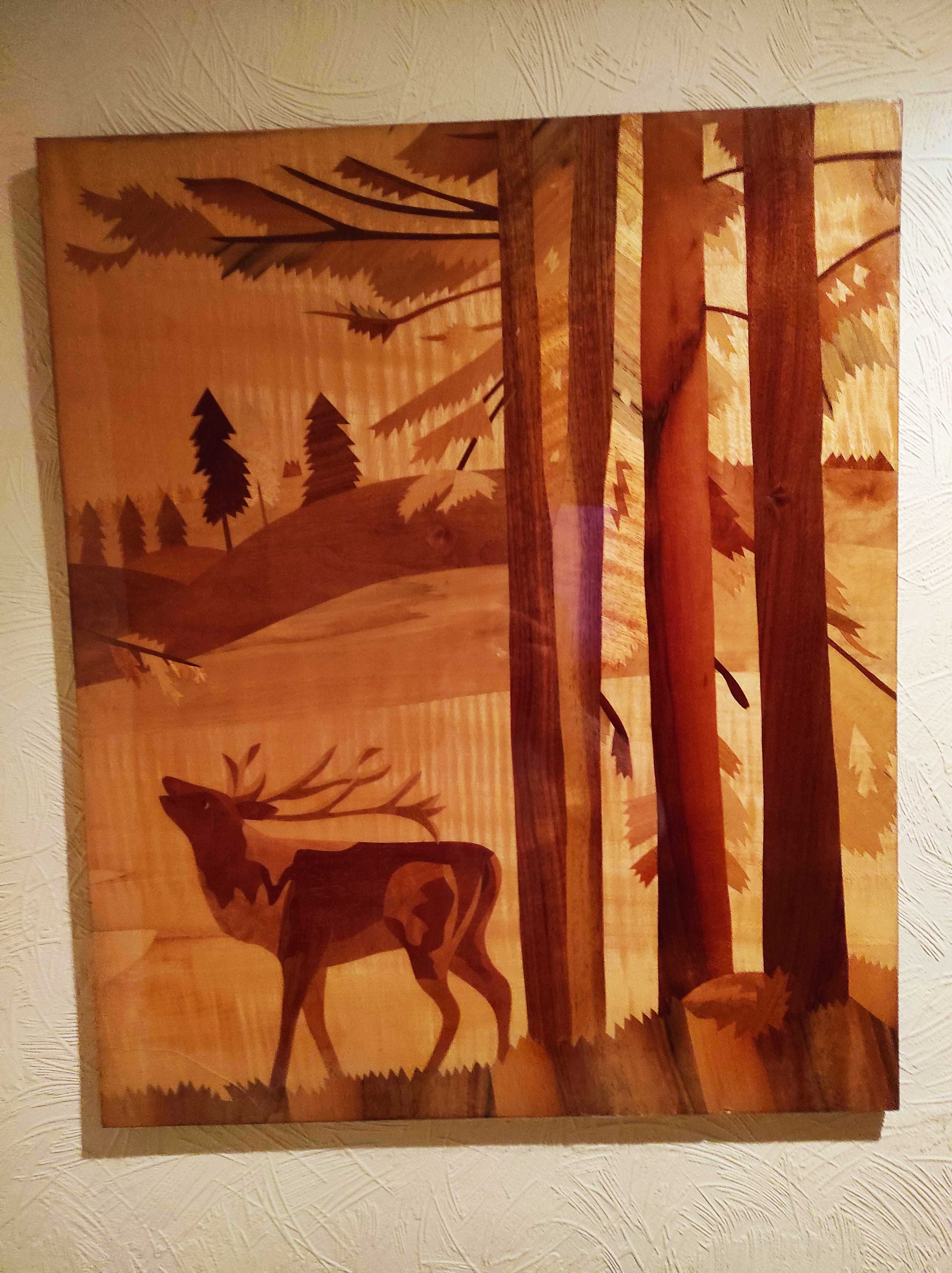 Kартина Олень в лесу