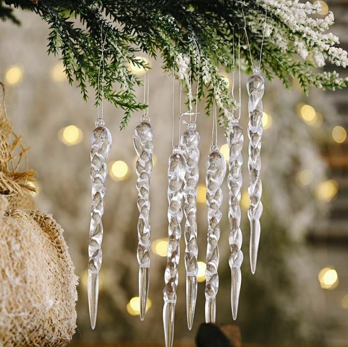 Бурульки 20  грн. Гірлянда. Прикраси на ялинку. Сосульки на елку