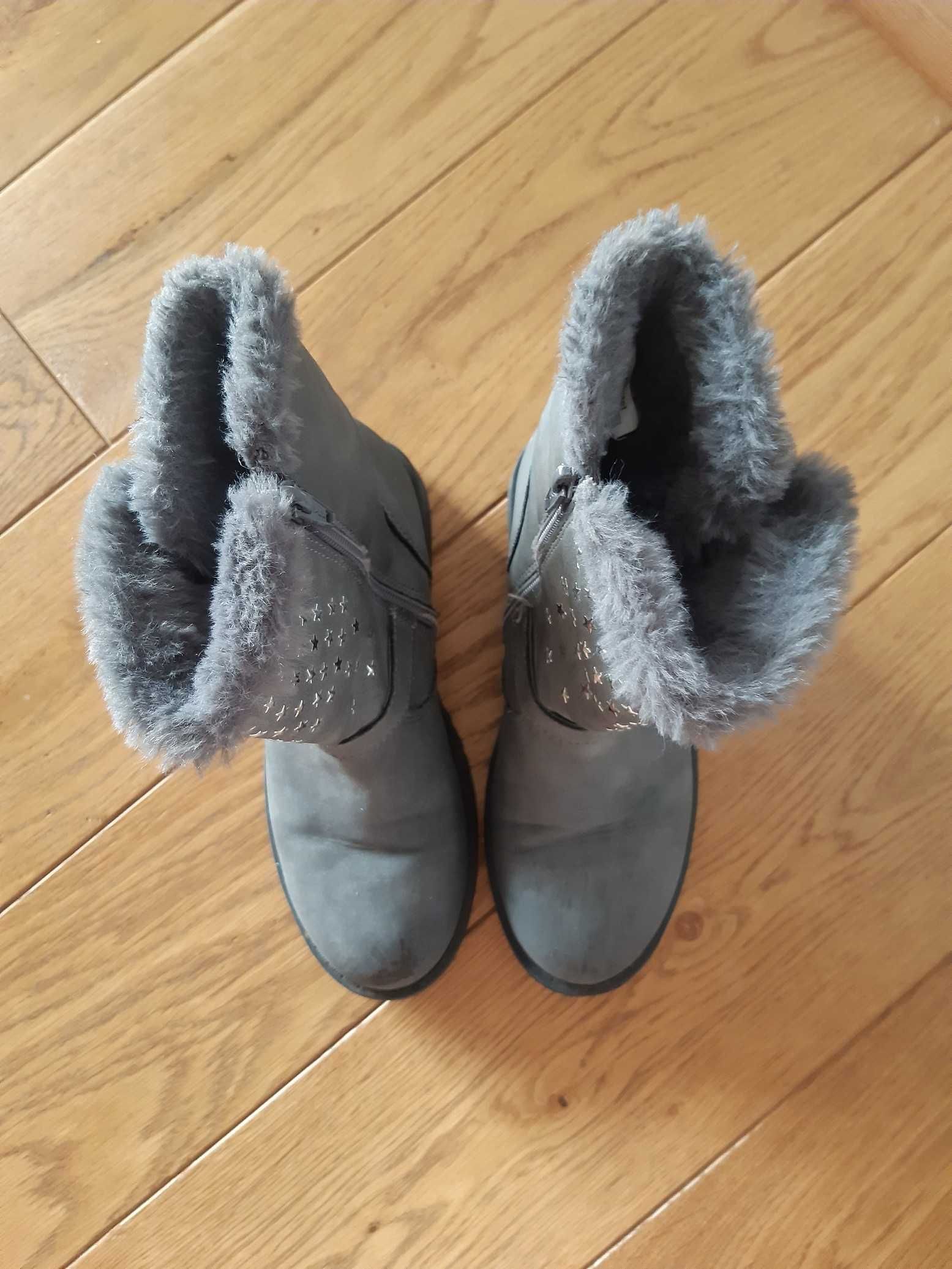 Kozaki zimowe ocieplane 32 Buty Zimowe Bardzo Ciepłe 20,5 cm