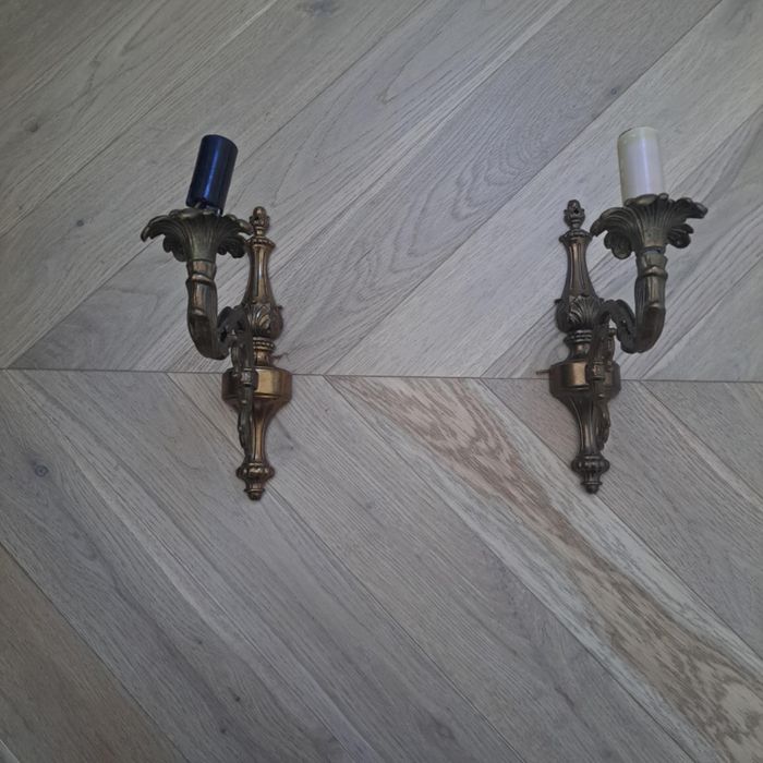 Vintage kinkiet mosiężny art deco