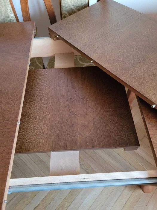 Stół drewniany dębowy lite drewno dąb stół z krzesłami 6 krzeseł