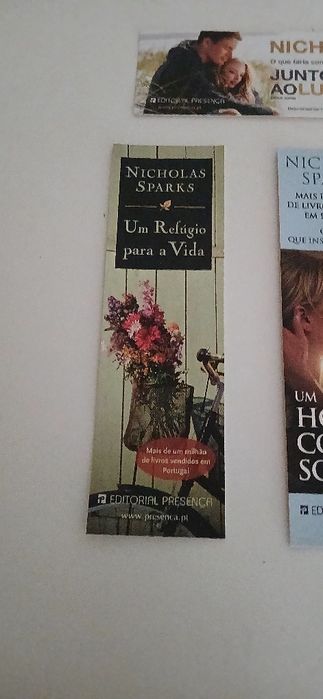 Marcadores de livros Nicholas Sparks