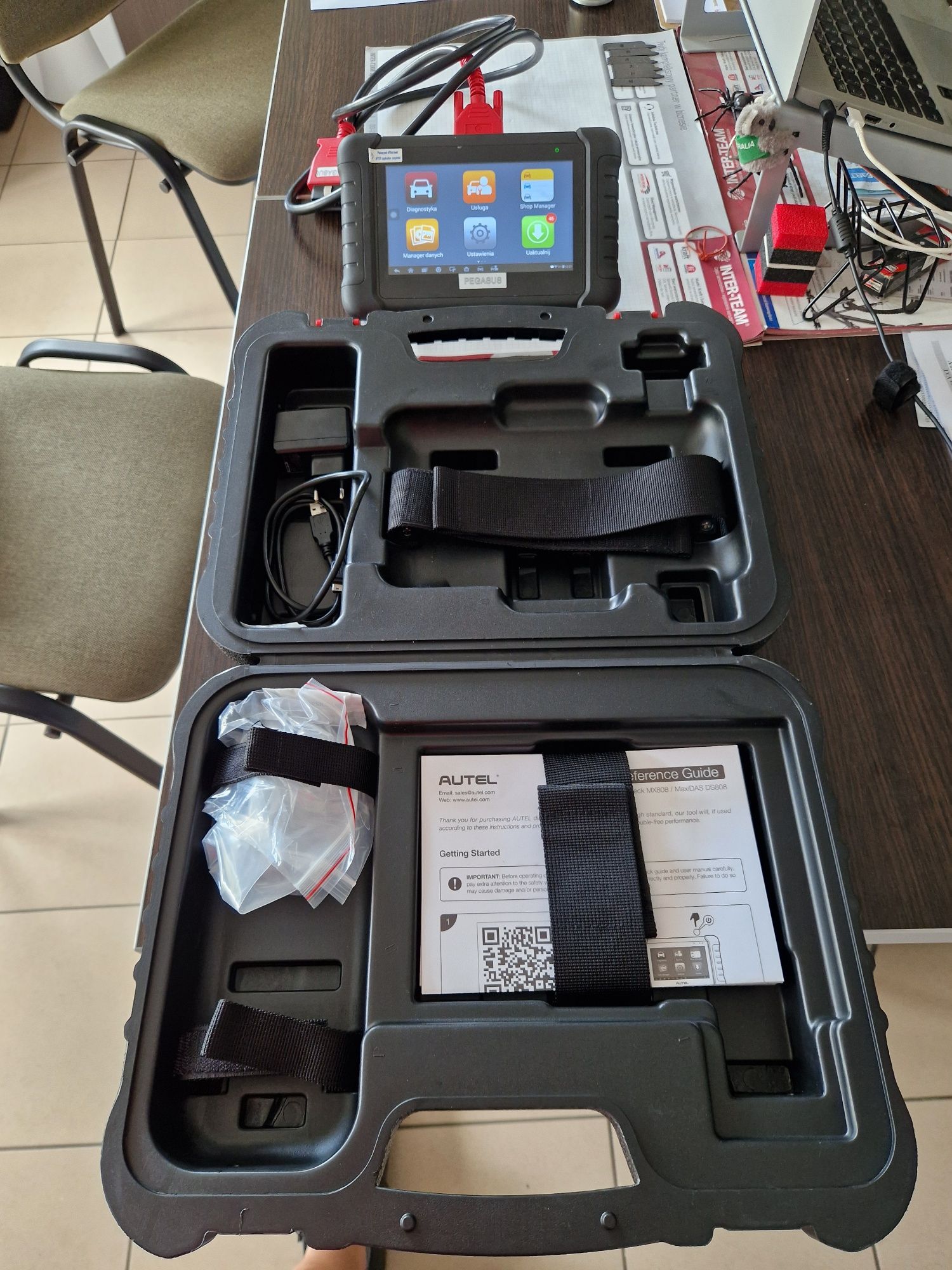 Tester diagnostyczny AUTEL MaxiDAS DS808 Bdb Stan Folia na ekranie