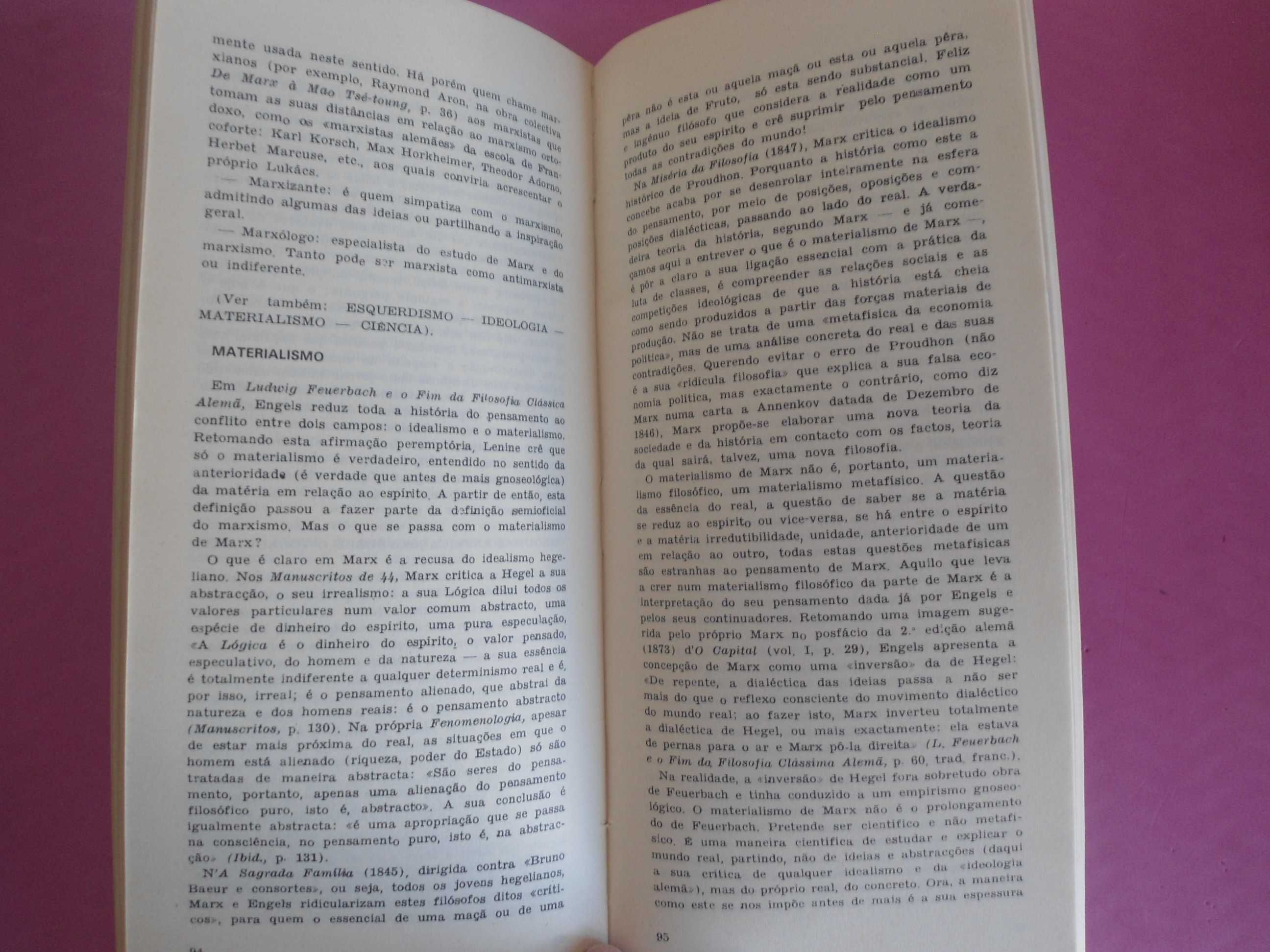 Pequeno Dicionário do Marxismo por Pierre Masset