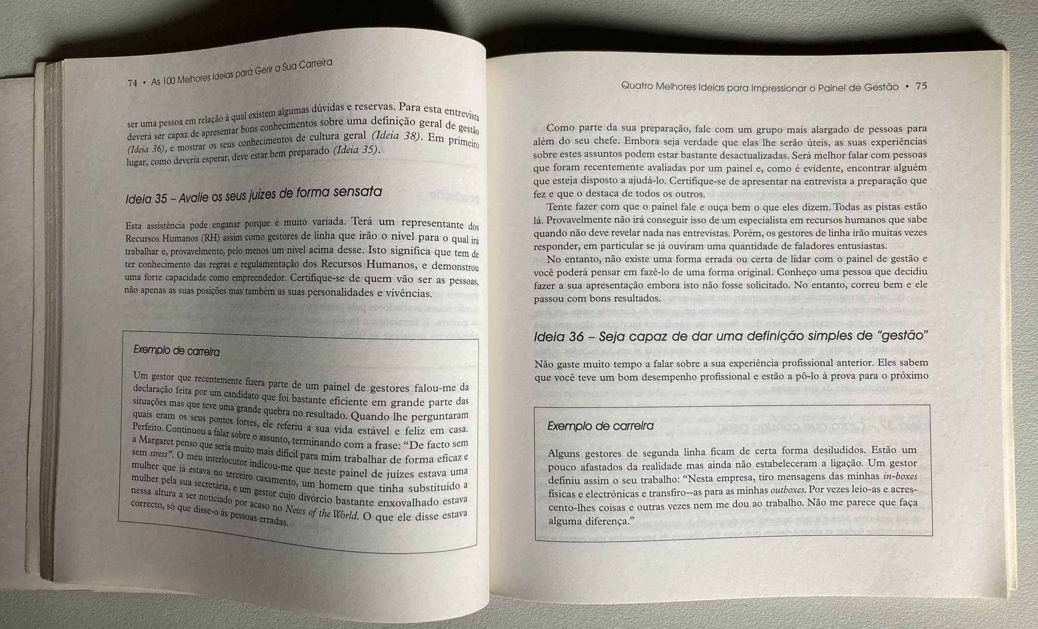 As 100 Melhores Ideias para Gerir a Sua Carreira