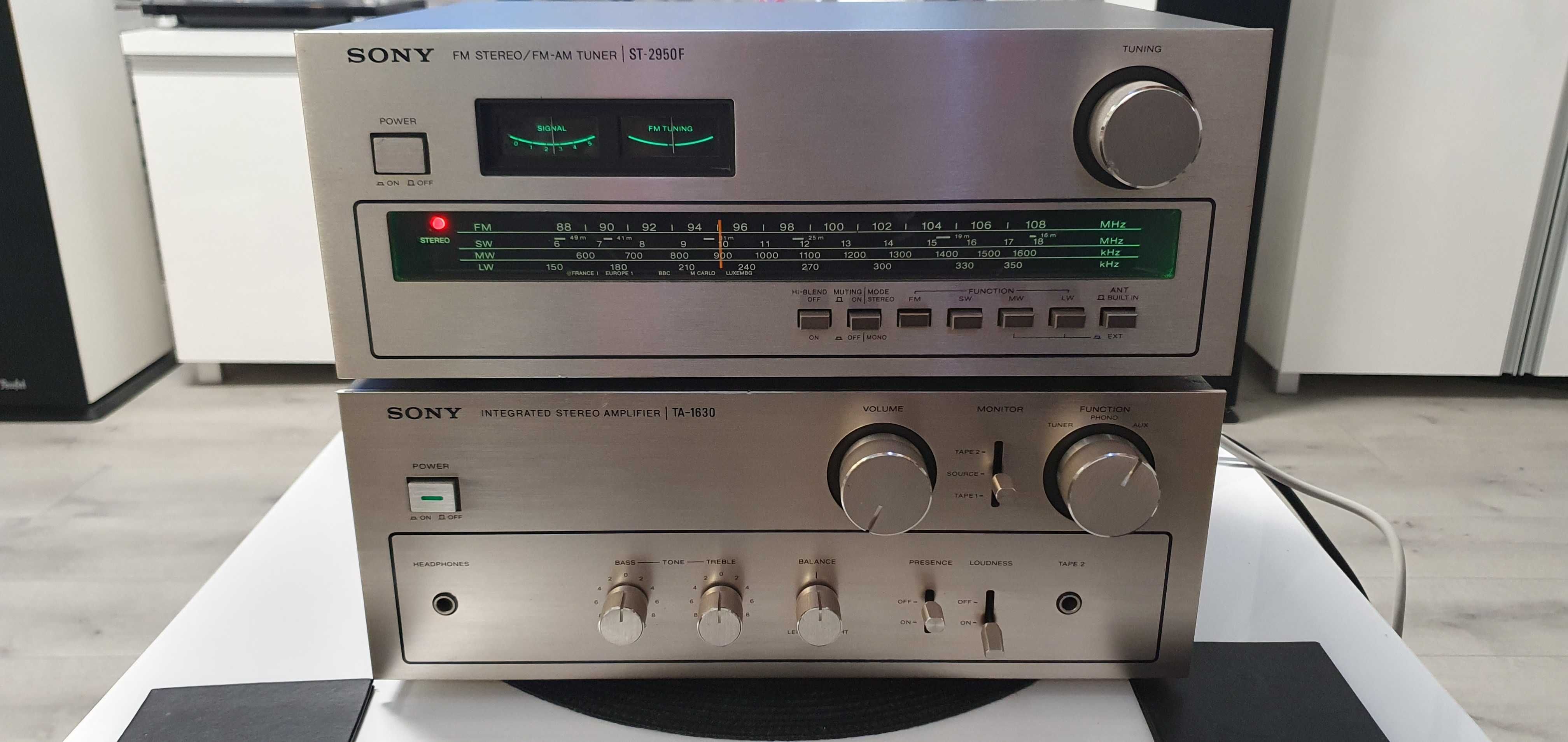 Vintage wzmacniacz SONY TA-1630 tuner ST-2950F Komplet Świetny stan.