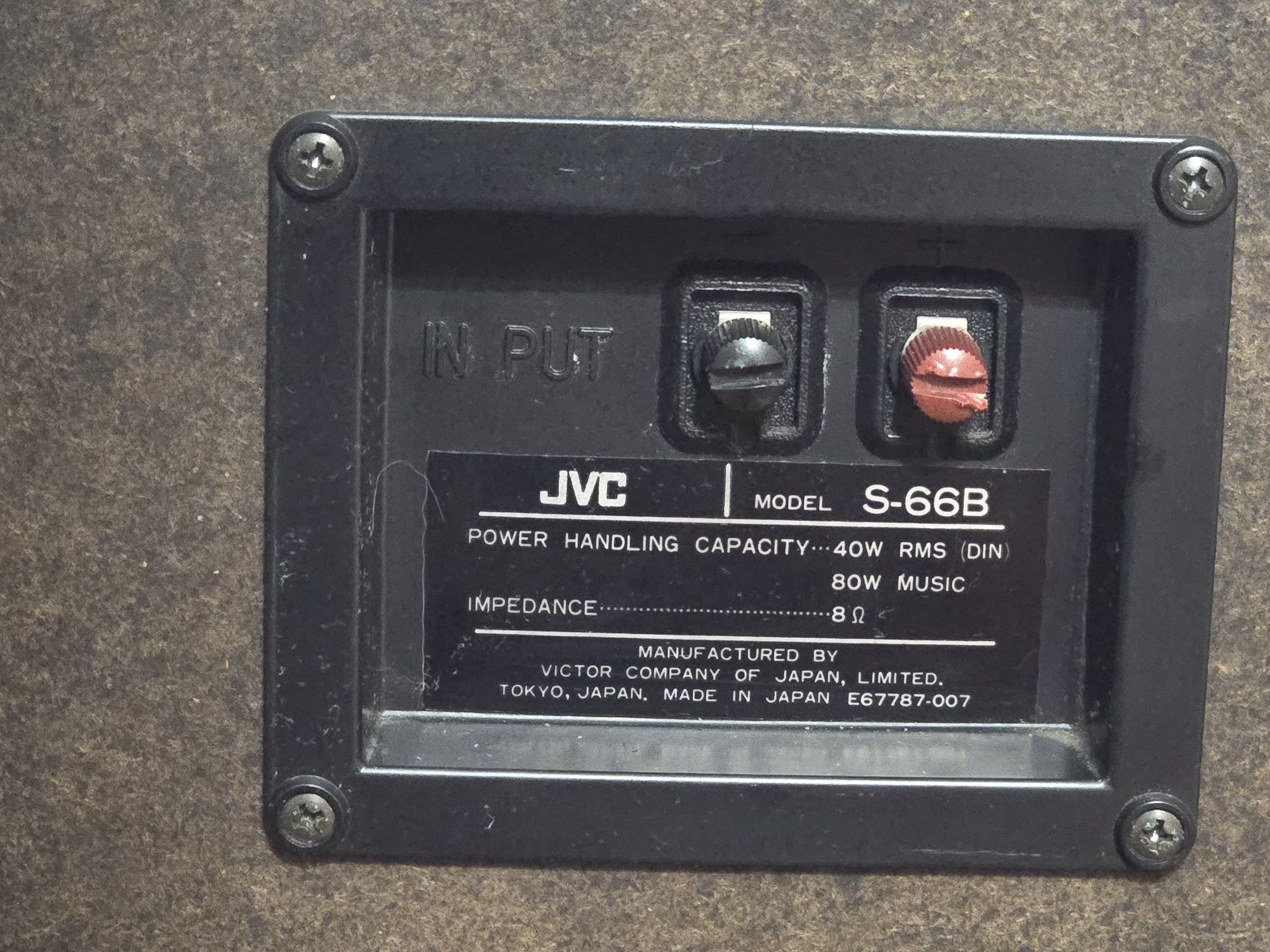 JVC S 66 B kolumny 40/80W 90dB 8ohm pod lampe Japan Vintage