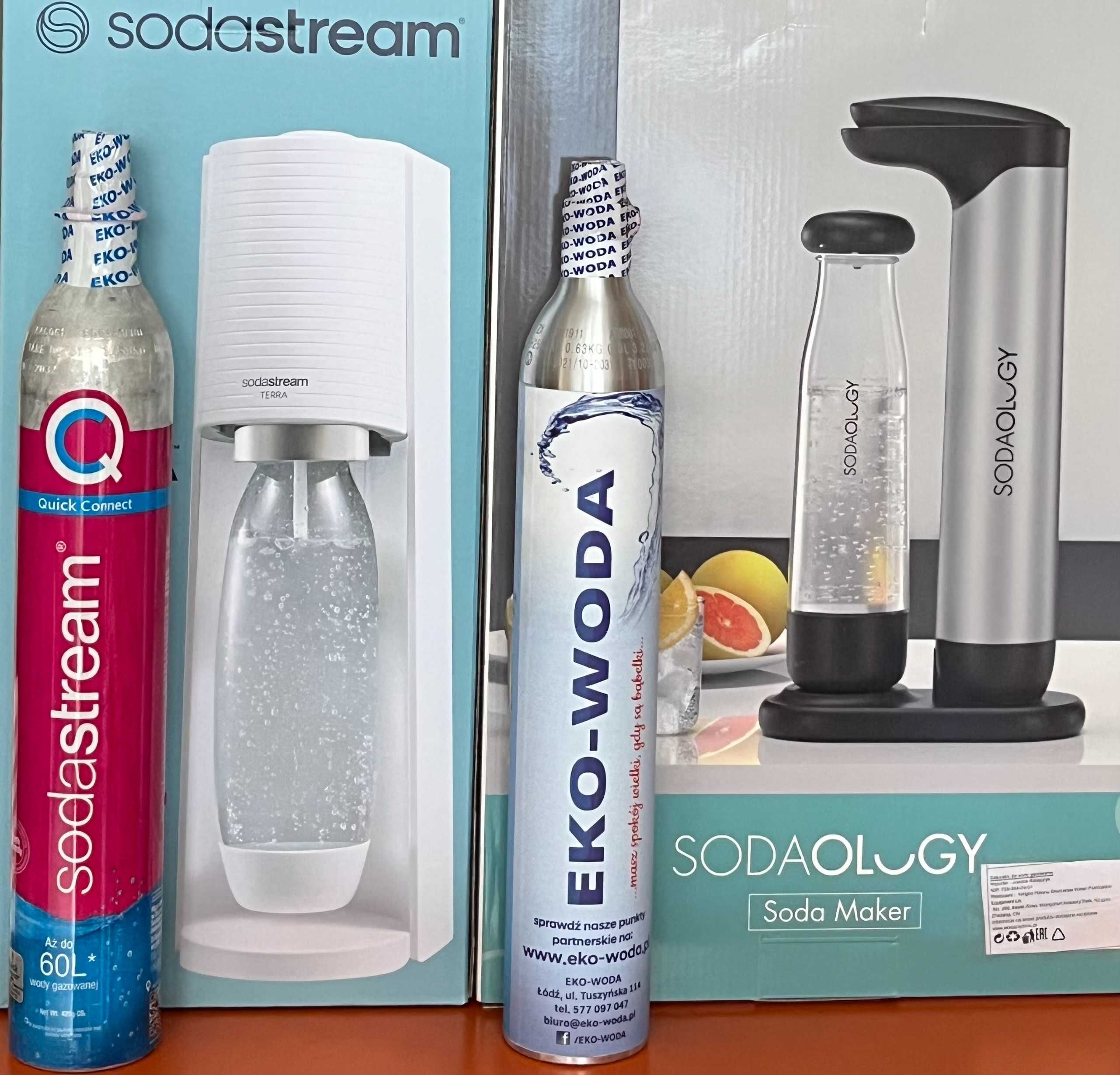 Nabój CO2 wymiana do Soda Stream, Orion, Wessper, Bełchatów